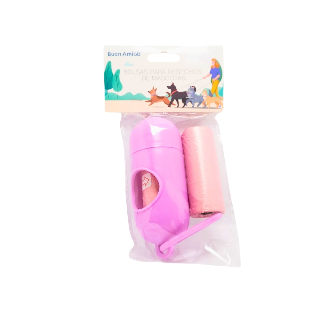 DISPENSADOR + BOLSAS HIGIÉNICAS PARA MASCOTAS – Buen Amigo