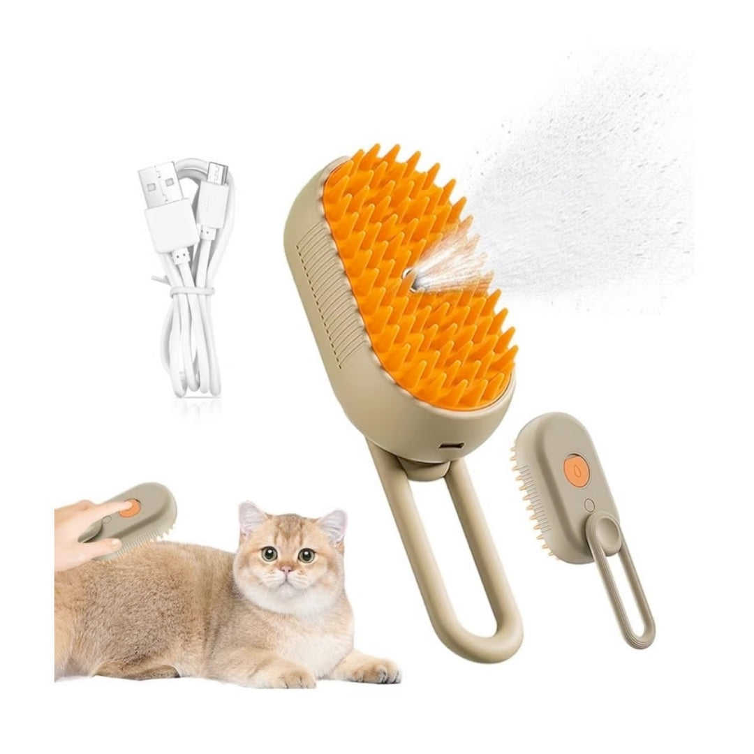 CEPILLO DE VAPOR MASAJEADOR PARA MASCOTAS RECARGABLE USB – Buen Amigo