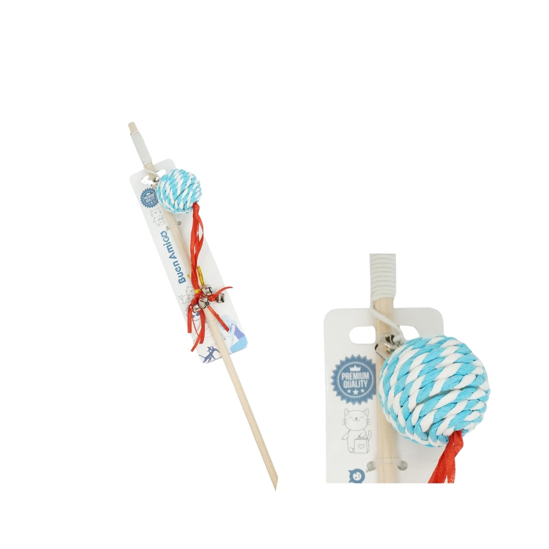 Varita de Juego con Pelotita para Gatos – Buen Amigo