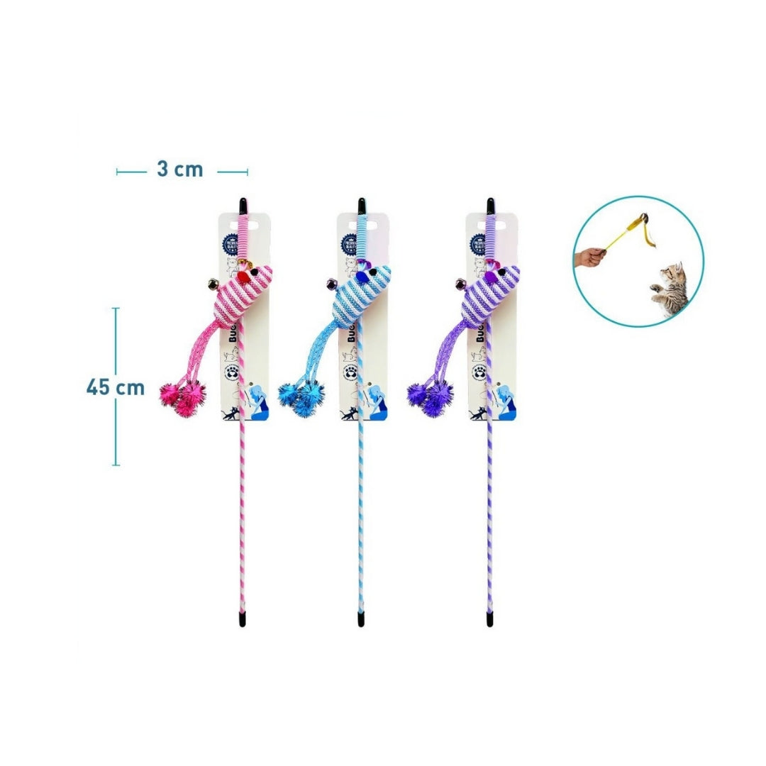 Varita de Juego con Ratón para Gatos – Buen Amigo
