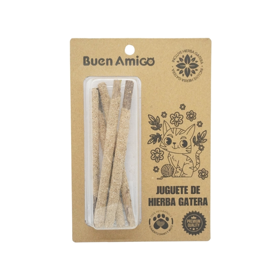 Juguete de Hierba Gatera en Palitos para Gatos – Buen Amigo