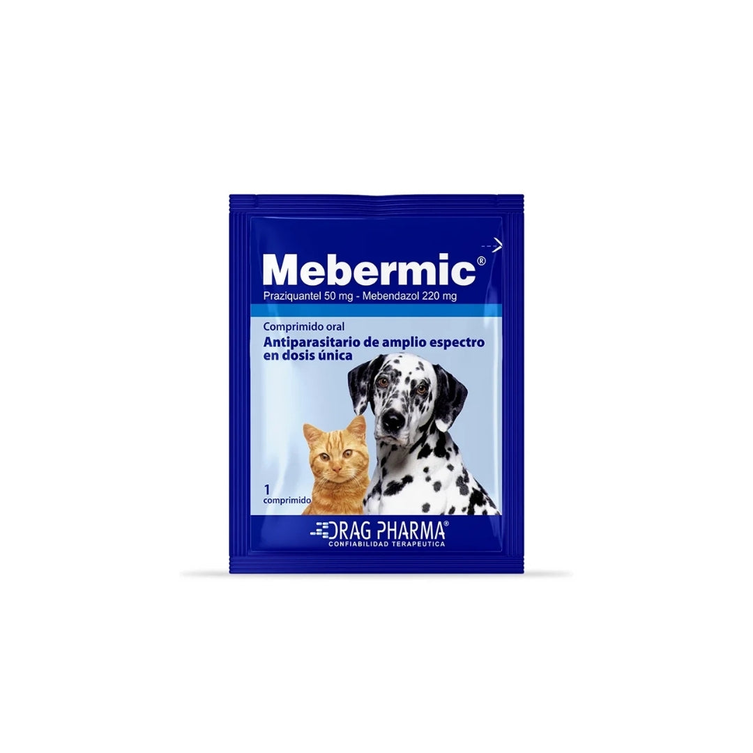 MEBERMIC 1 COMPRIMIDO ANTIPARASITARIO DE AMPLIO ESPECTRO PARA PERROS Y GATOS