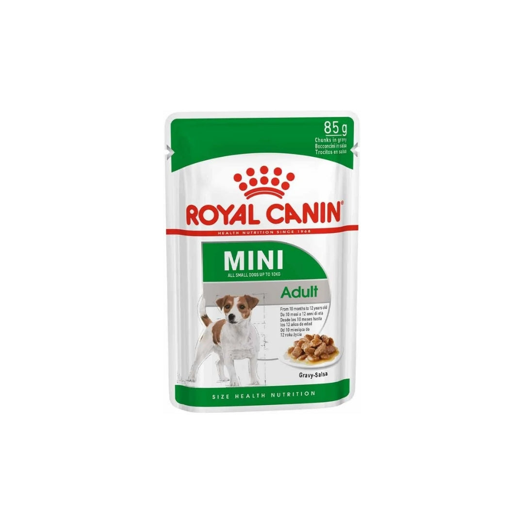 Royal Canin Mini Adult Pouch 85 g – Alimento Húmedo para Perros Adultos de Razas Pequeñas