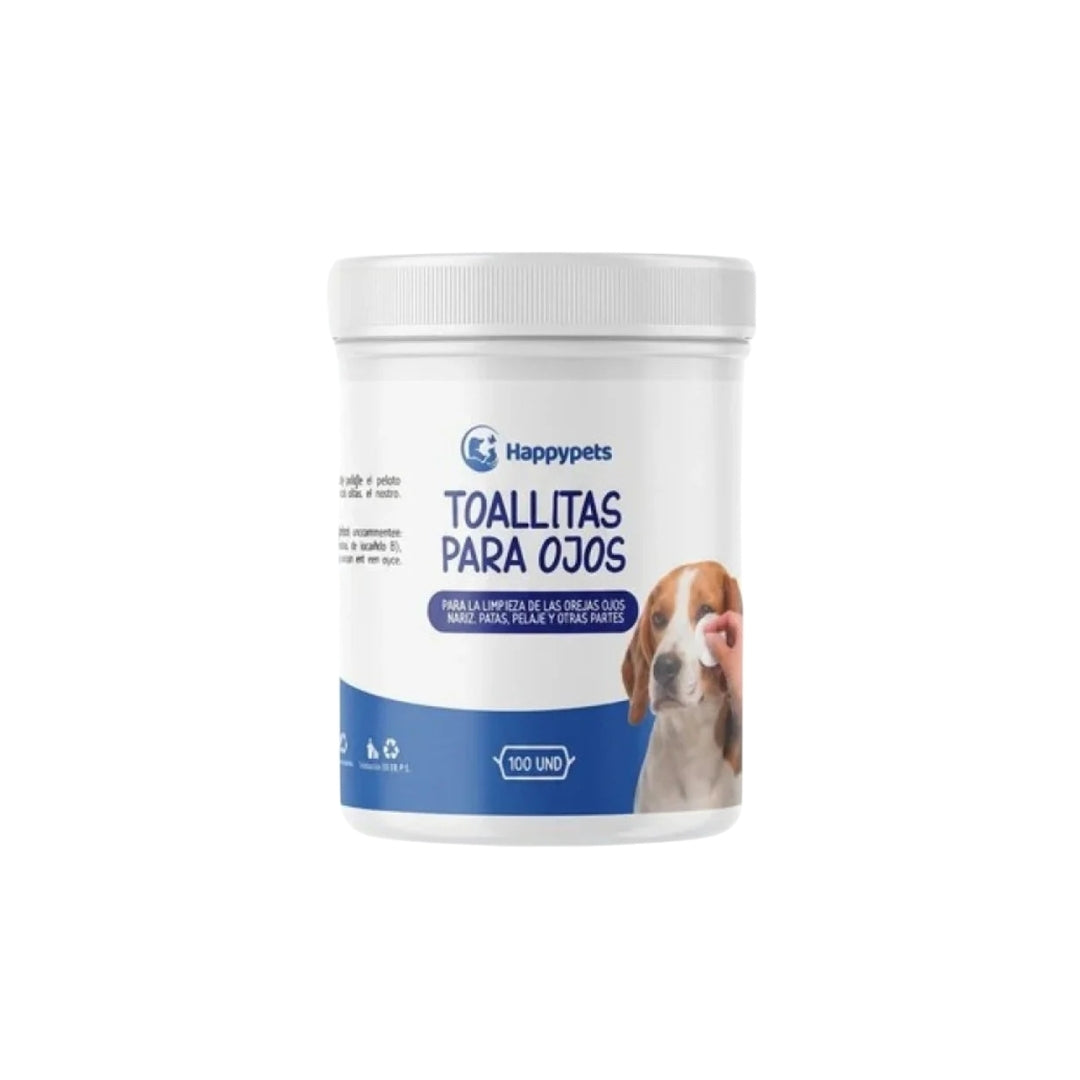 Toallitas para Ojos Happypets – 100 Unidades
