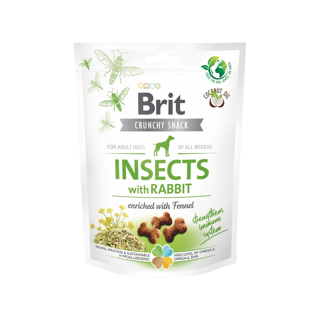 Brit Crunchy Snack Insects with Rabbit 200 g - Perros
