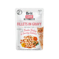Brit Care Cat Fillets in Gravy with Tender Turkey & Savory Salmon 85 g - Gatos