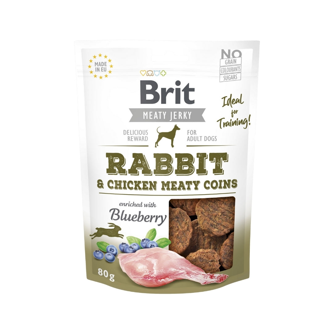 Brit Jerky Snack Rabbit Meaty Coins for Dogs 80 g - Perro