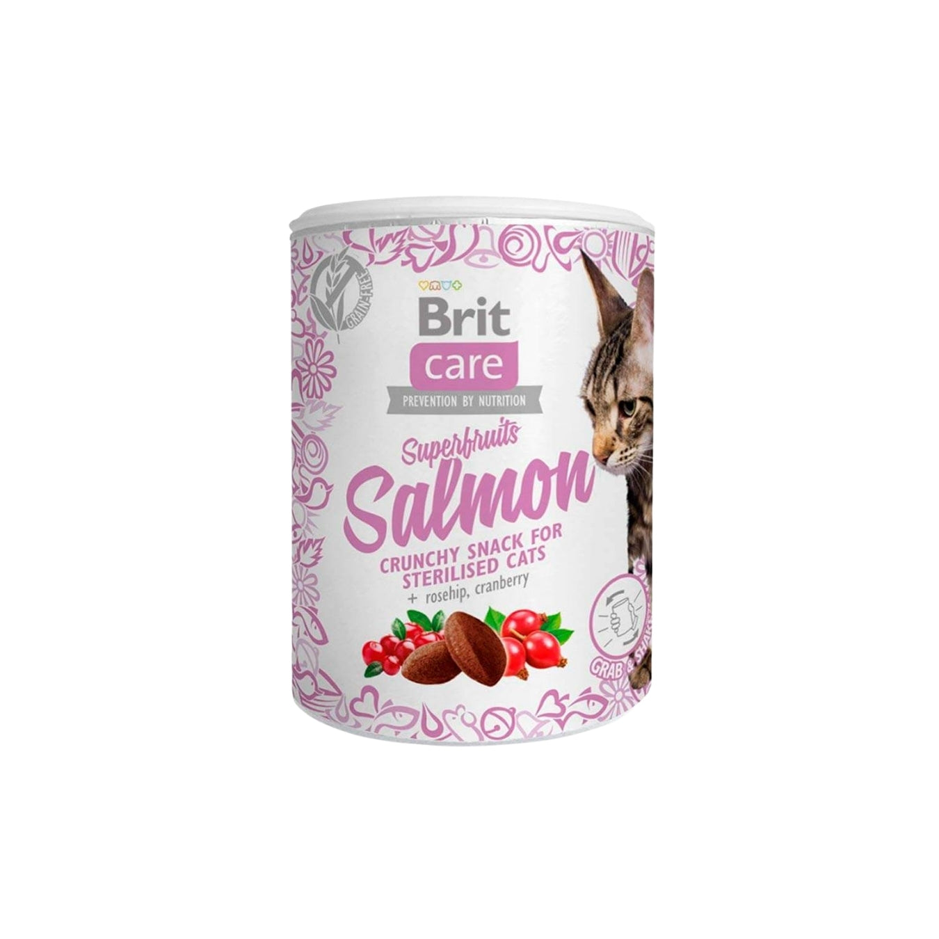 Brit Care Cat Snack Superfruits Salmon 100 g - Gatos