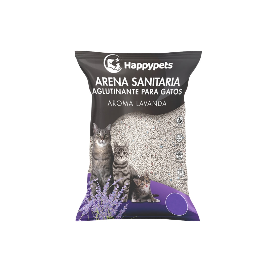 Arena Aglutinante para Gatos Aroma Lavanda 4 kg - Buen Amigo