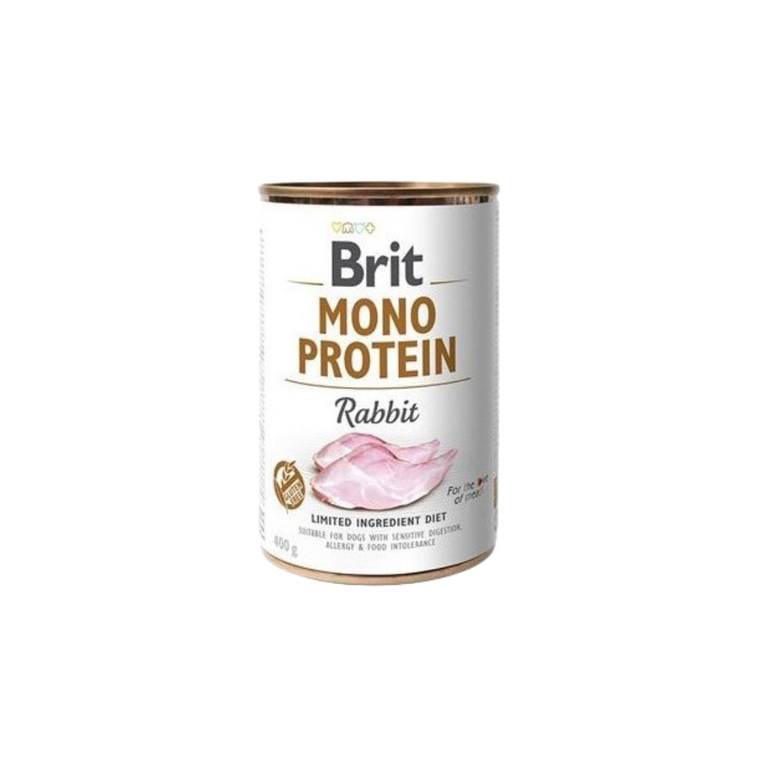Alimento Húmedo Perro Conejo Mono Proteína 400 g – Brit
