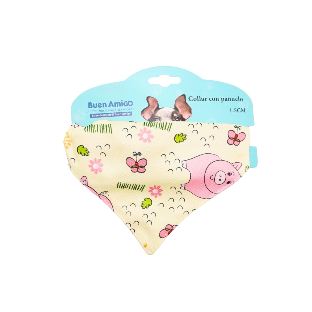 Collar con Bandana Ajustable para Perros Pequeños y Medianos – Buen Amigo