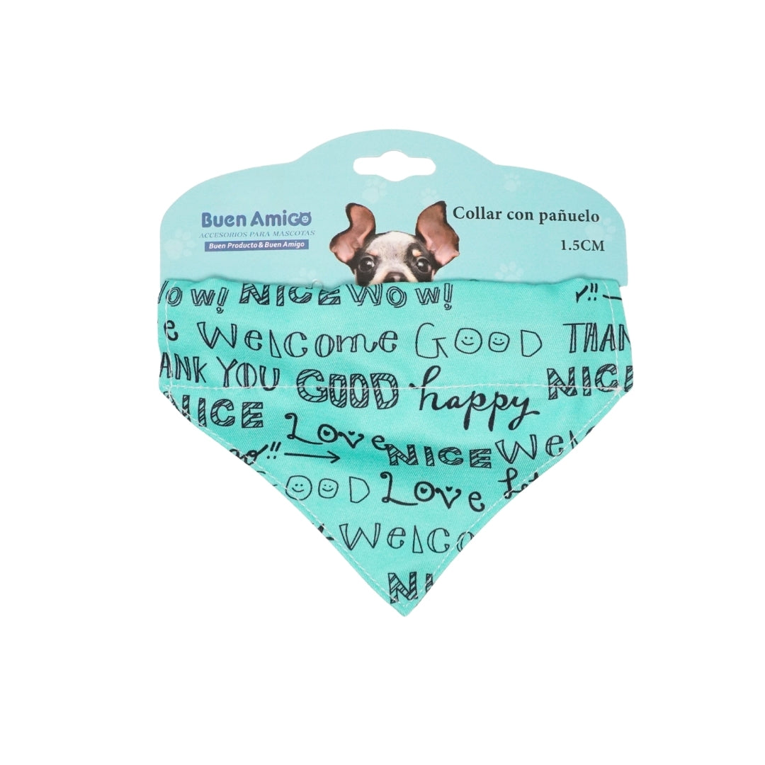 Collar con Bandana Ajustable para Perros Pequeños y Medianos – Buen Amigo