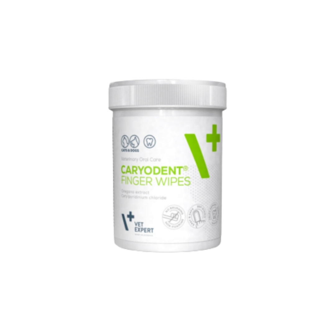 Toallitas Dentales para Perros Caryodent Finger Wipes 50 Unidades – Vet Expert