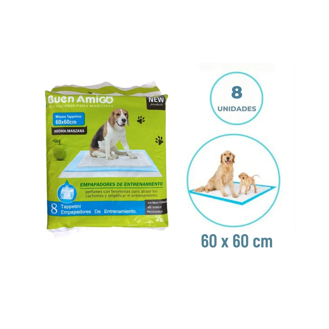 Sabanillas Higiénicas Aroma Manzana para Perros 60 x 60 cm – Buen Amigo