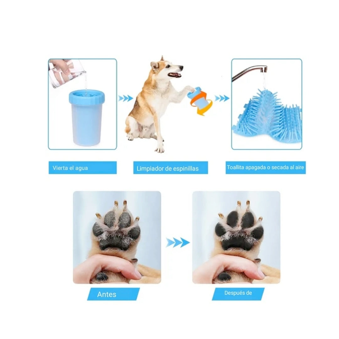 Lava Patitas para Perros Tamaño Grande Color Verde – Buen Amigo