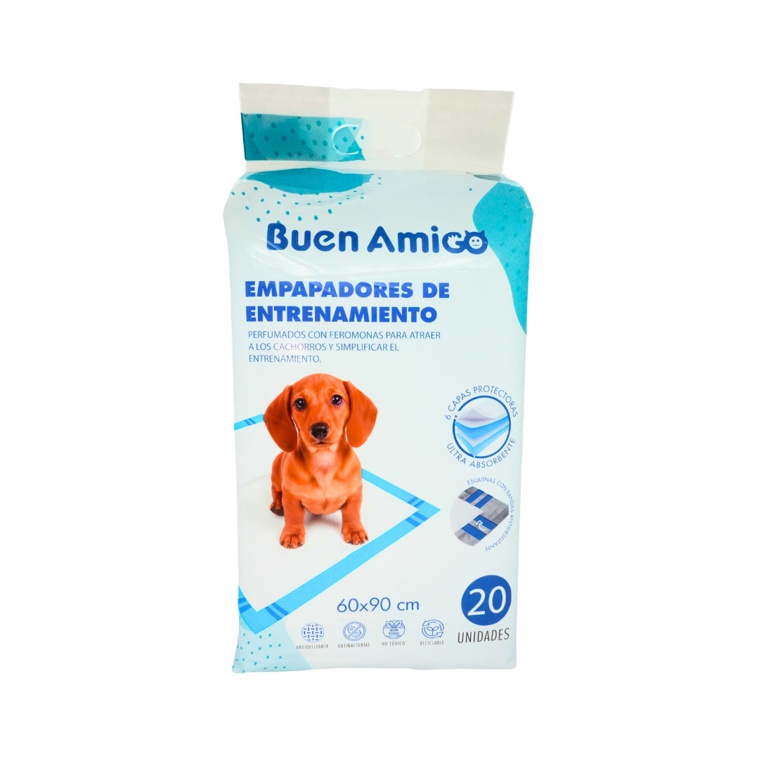 SABANILLAS DE ENTRENAMIENTO 60x90 CM SIN AROMA 20 UNIDADES – Buen Amigo